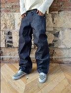 Slubbed Indigo Loose Fit Selvedge  Denim