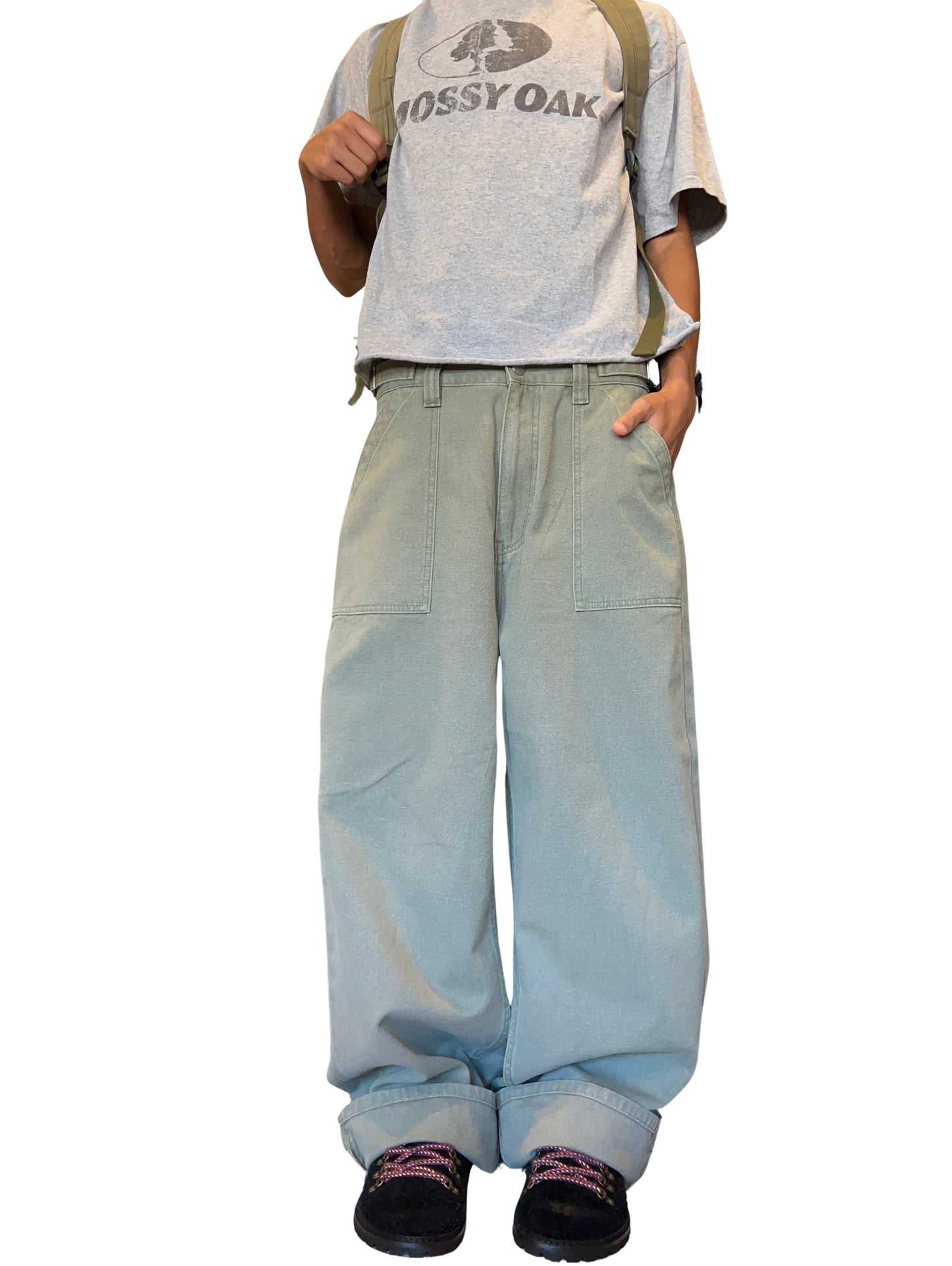 Military Green Canvas Pants