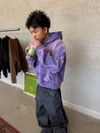 Distressed Purple Sunfaded Hoodie