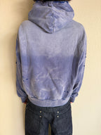 Distressed Light Blue Sunfaded Hoodie