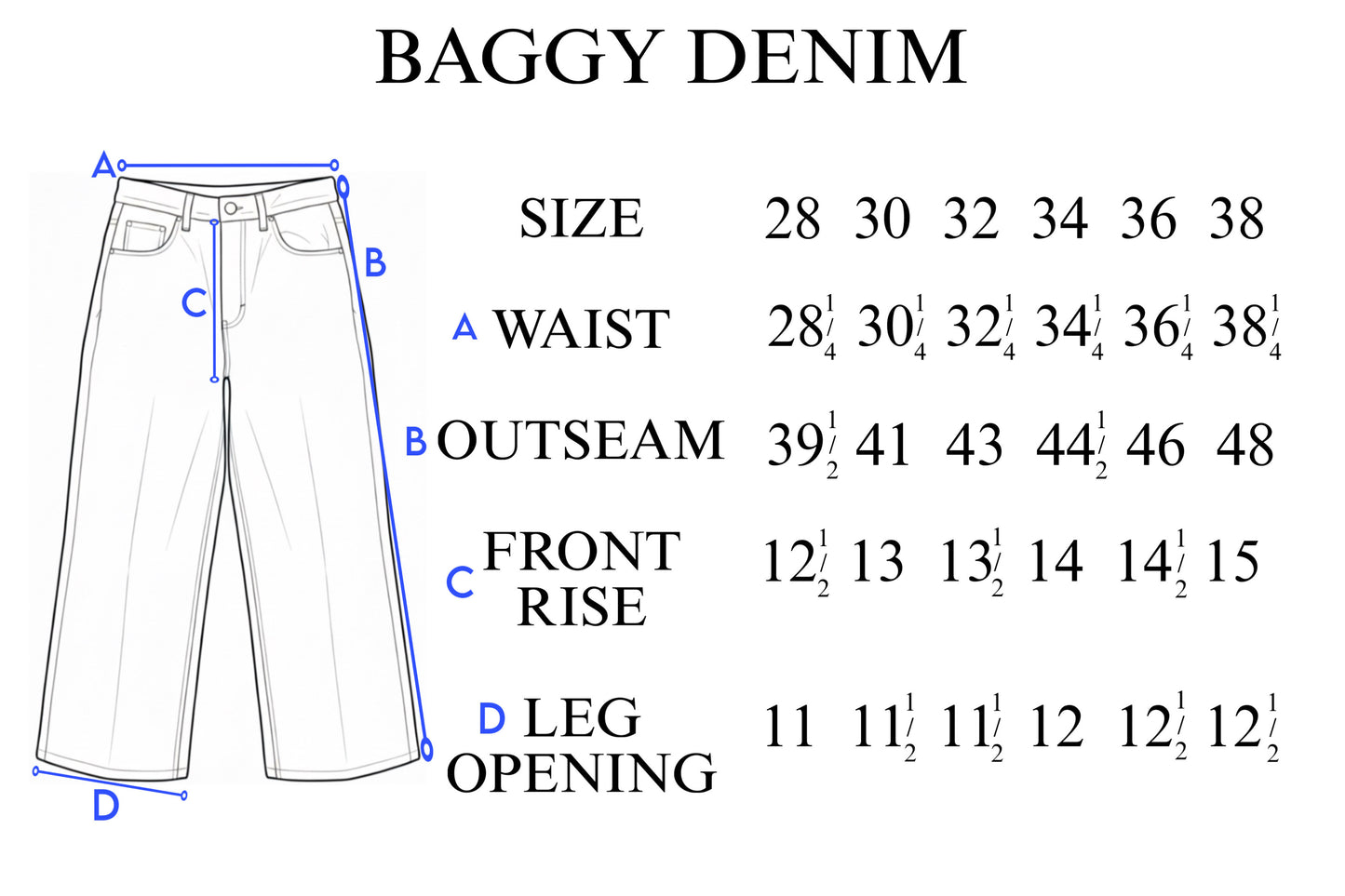 Slubbed Indigo Baggy Selvedge Denim