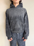 Distressed Black Sunfaded Hoodie