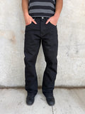 Jet Black Selvedge Bootcut Denim
