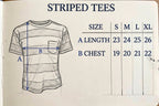 Dark Red Striped Tee