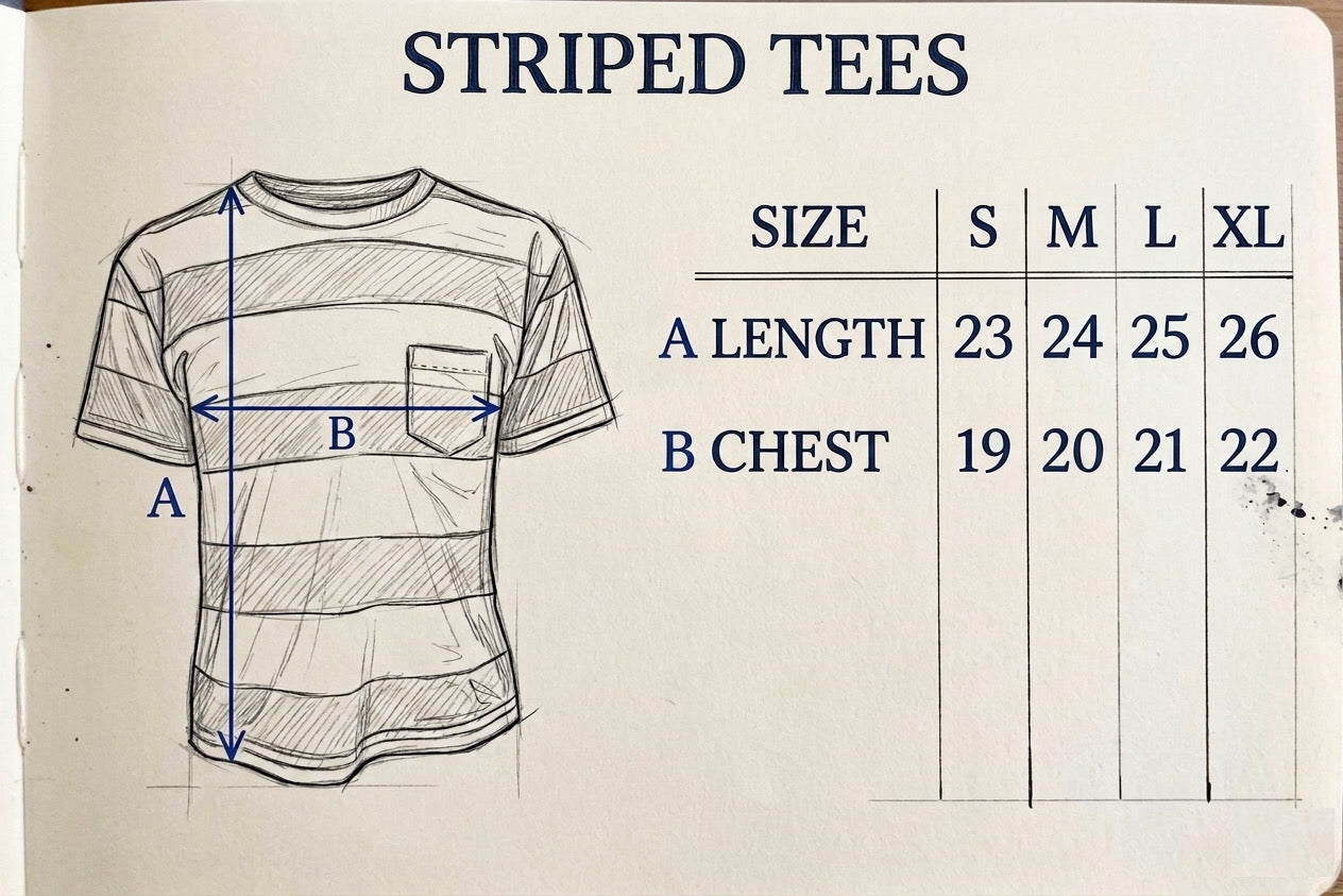 Dark Red Striped Tee