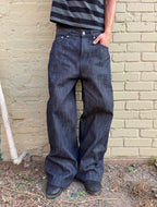 Slubbed Indigo Baggy Selvedge Denim