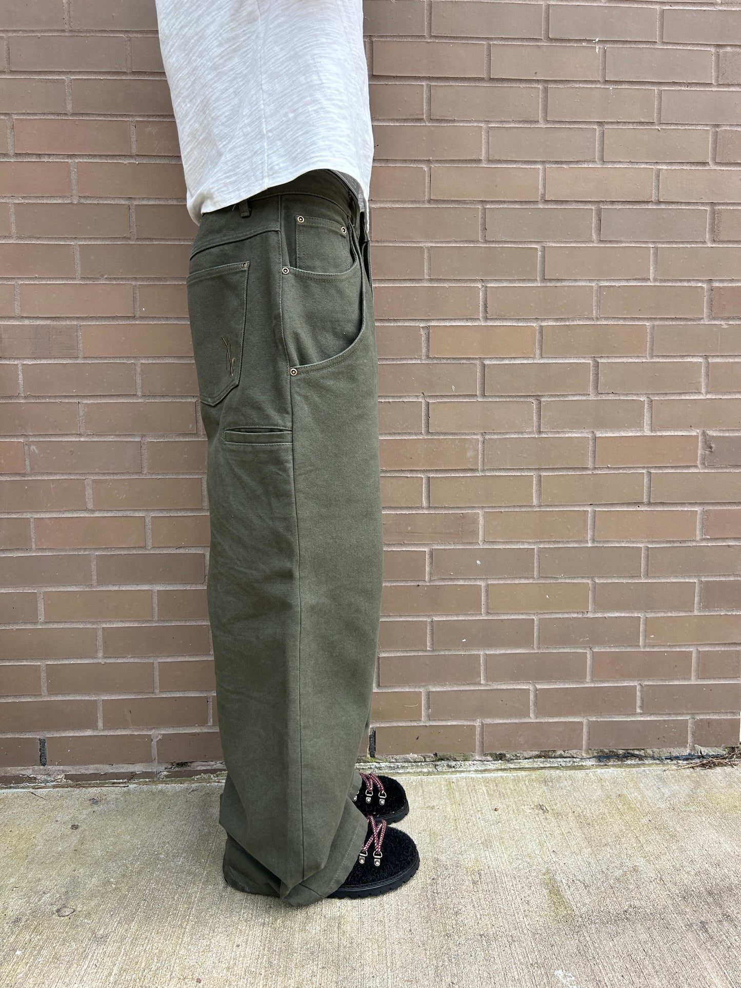 Military Green Canvas Pant V2