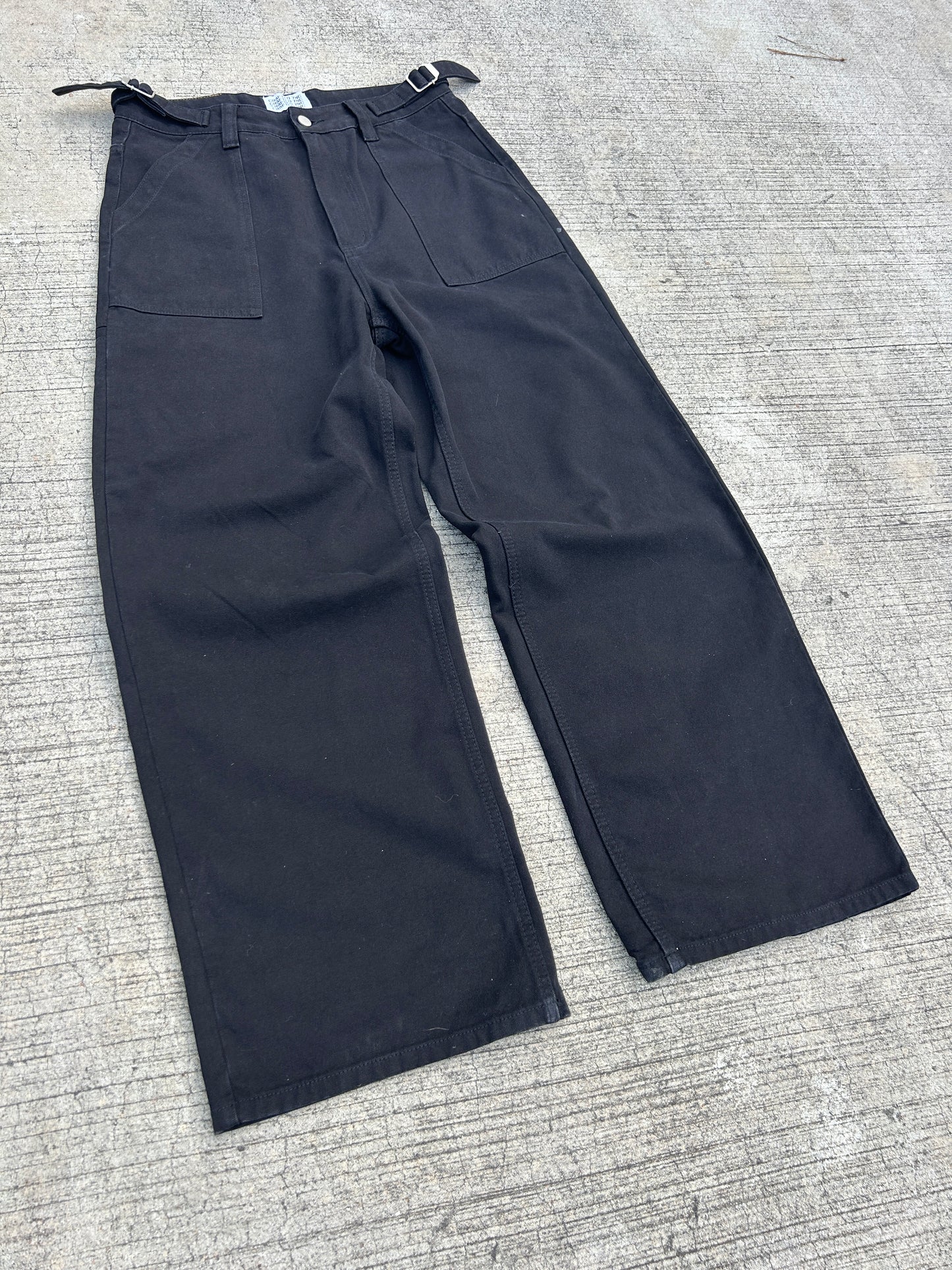 Onyx Black Canvas Pants