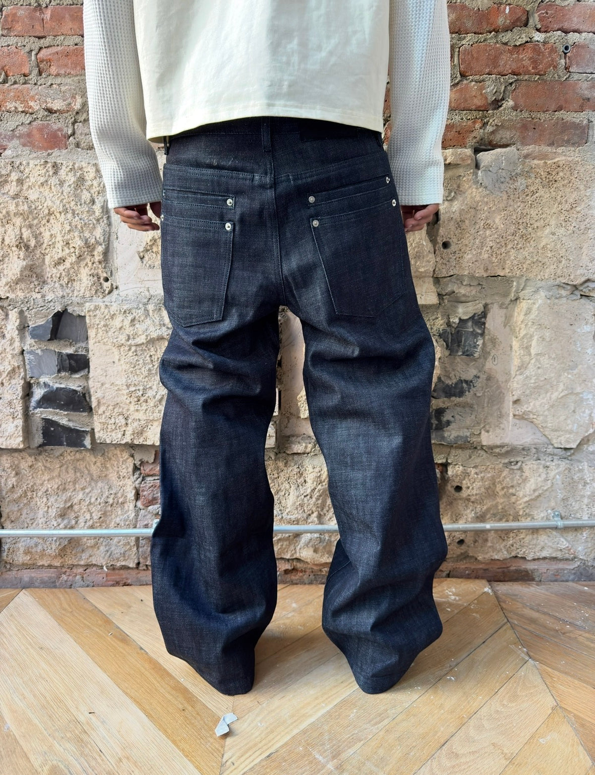 Slubbed Indigo Loose Fit Selvedge  Denim
