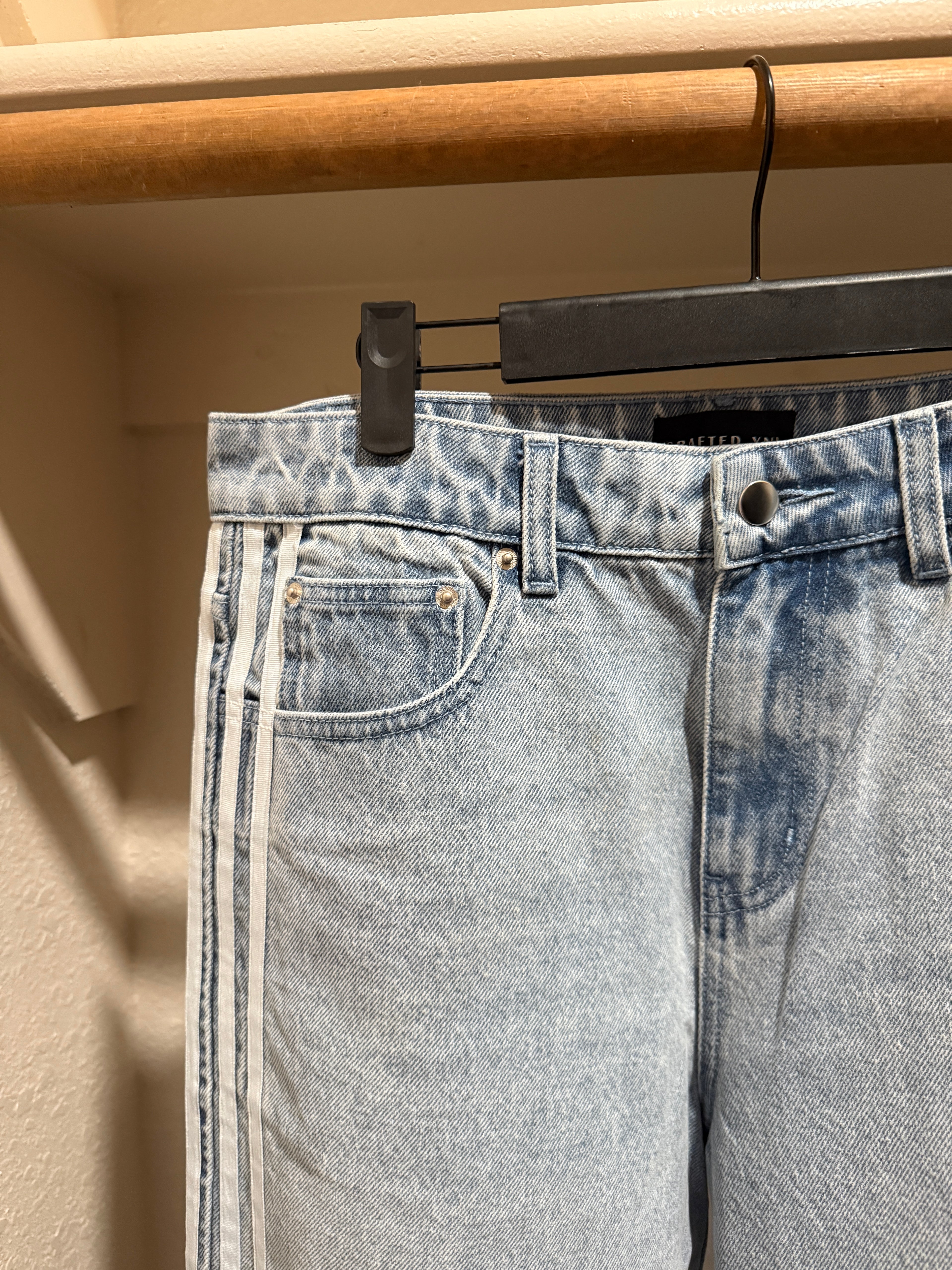 Blue Striped Denim V1 Sample