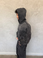 Distressed Black Sunfaded Hoodie