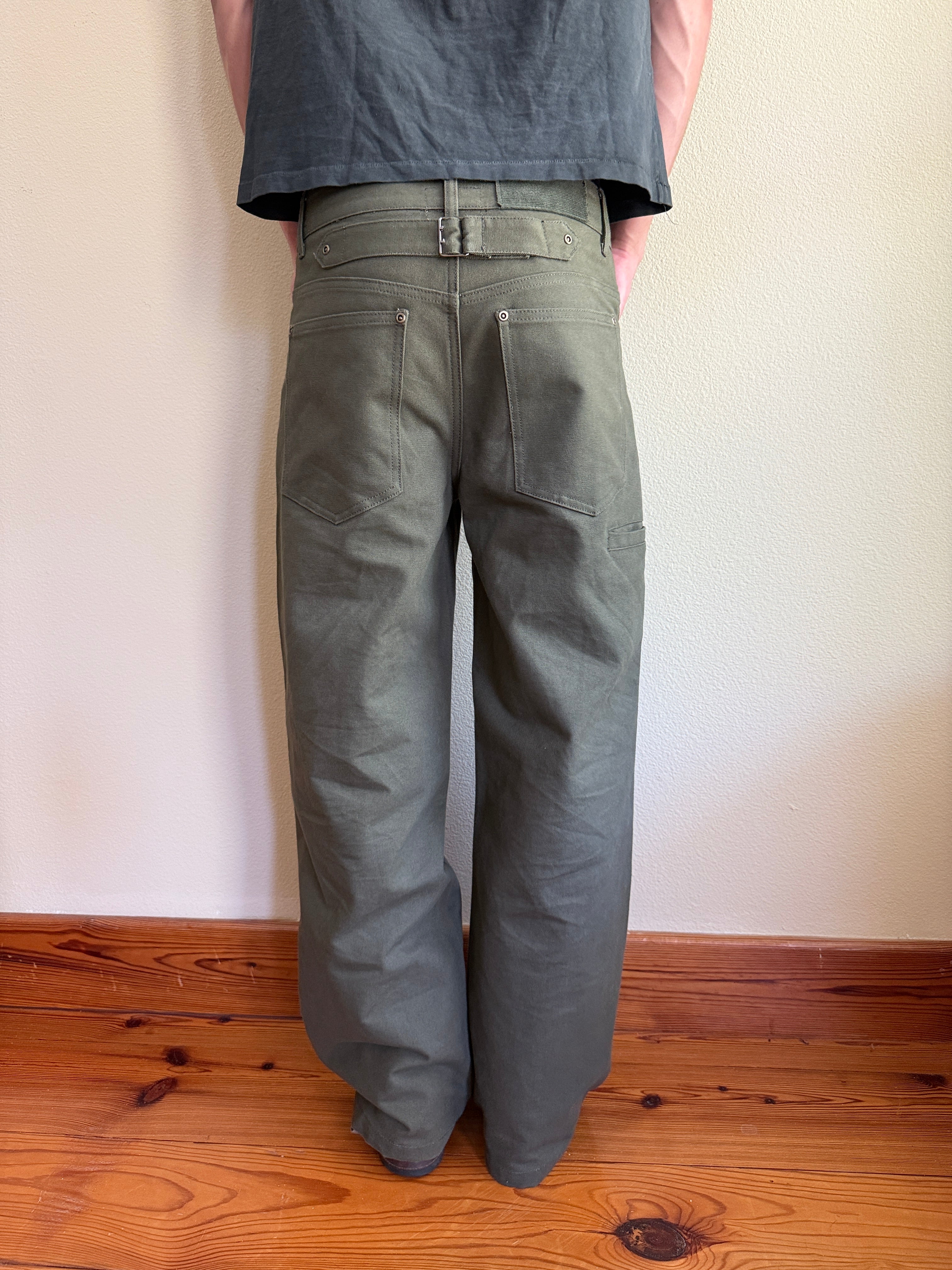 Military Green Canvas Pants
