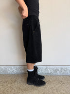 Black Baggy Corduroy Shorts