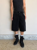 Black Baggy Corduroy Shorts