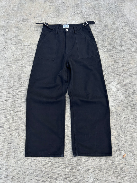 Onyx Black Canvas Pants