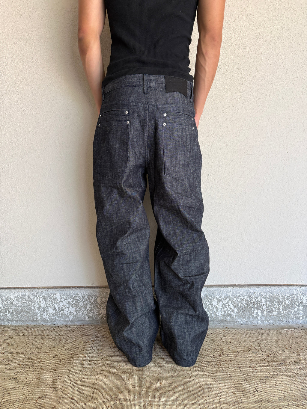 Slubbed Indigo Baggy Selvedge Denim