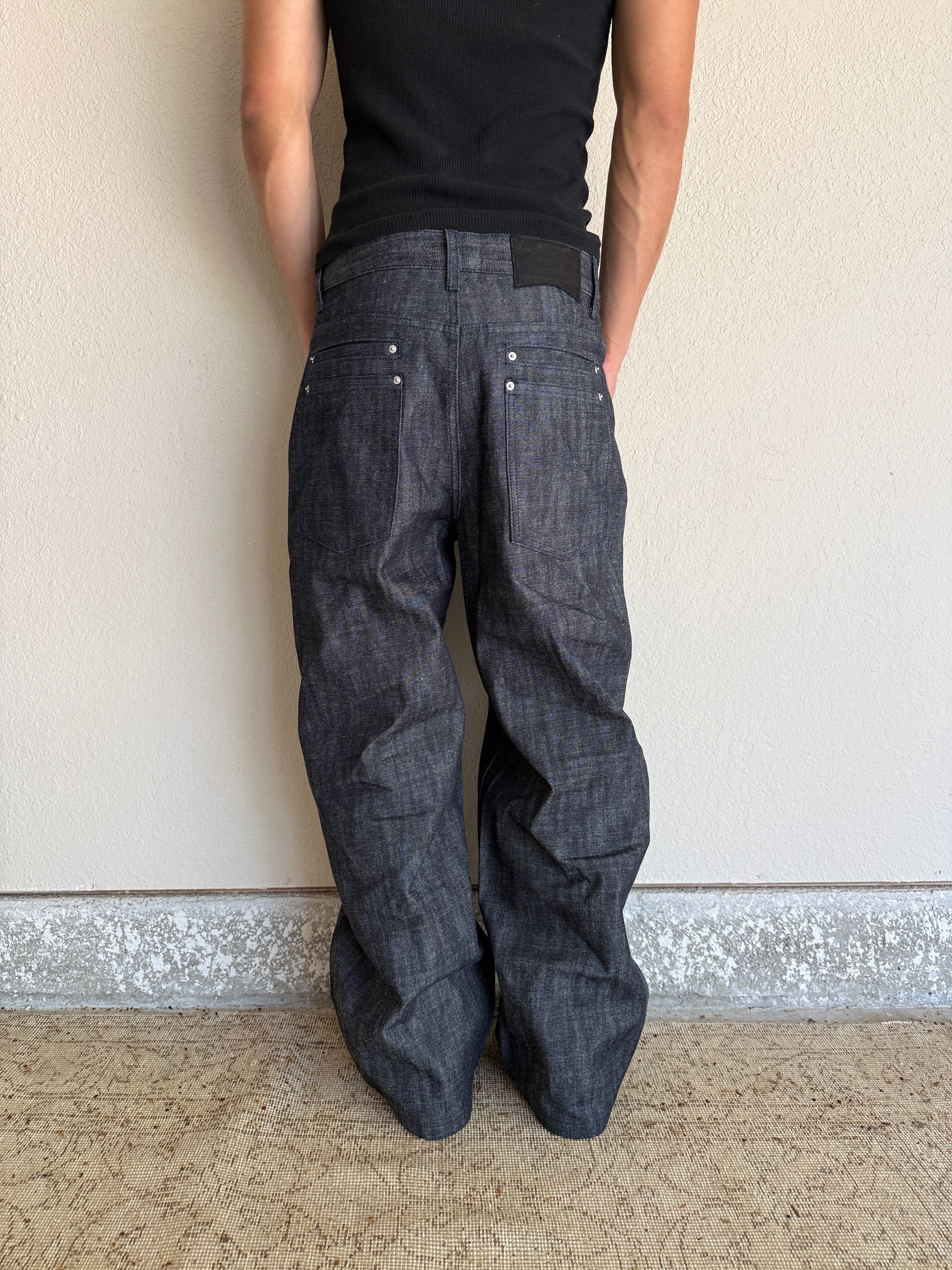 Slubbed Indigo Baggy Selvedge Denim