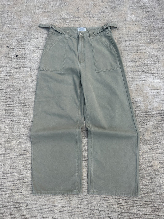 Military Green Canvas Pants