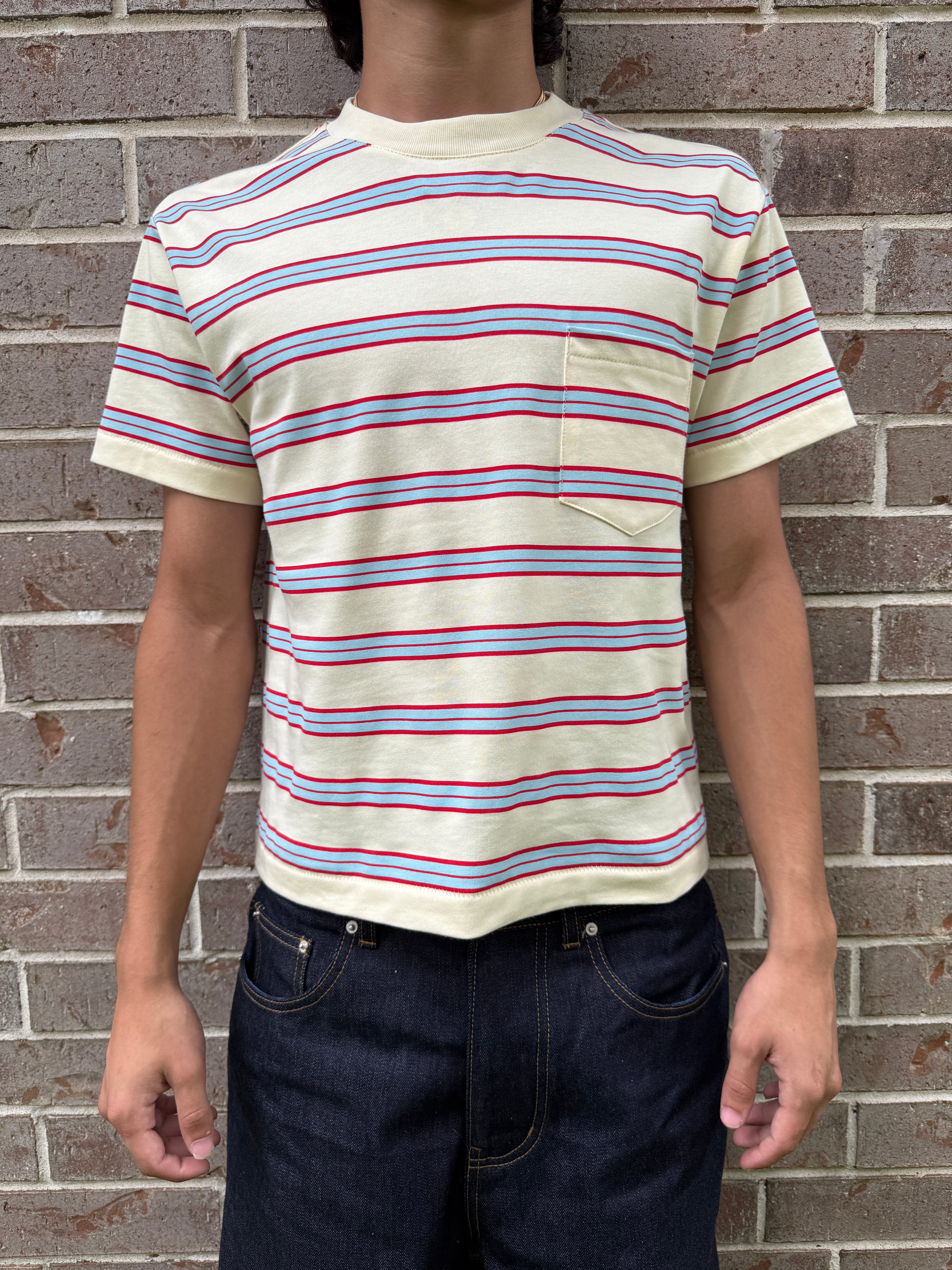 Cream Striped Tee