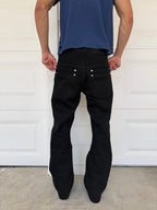 Jet Black Selvedge Bootcut Denim