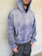 Distressed Light Blue Sunfaded Hoodie