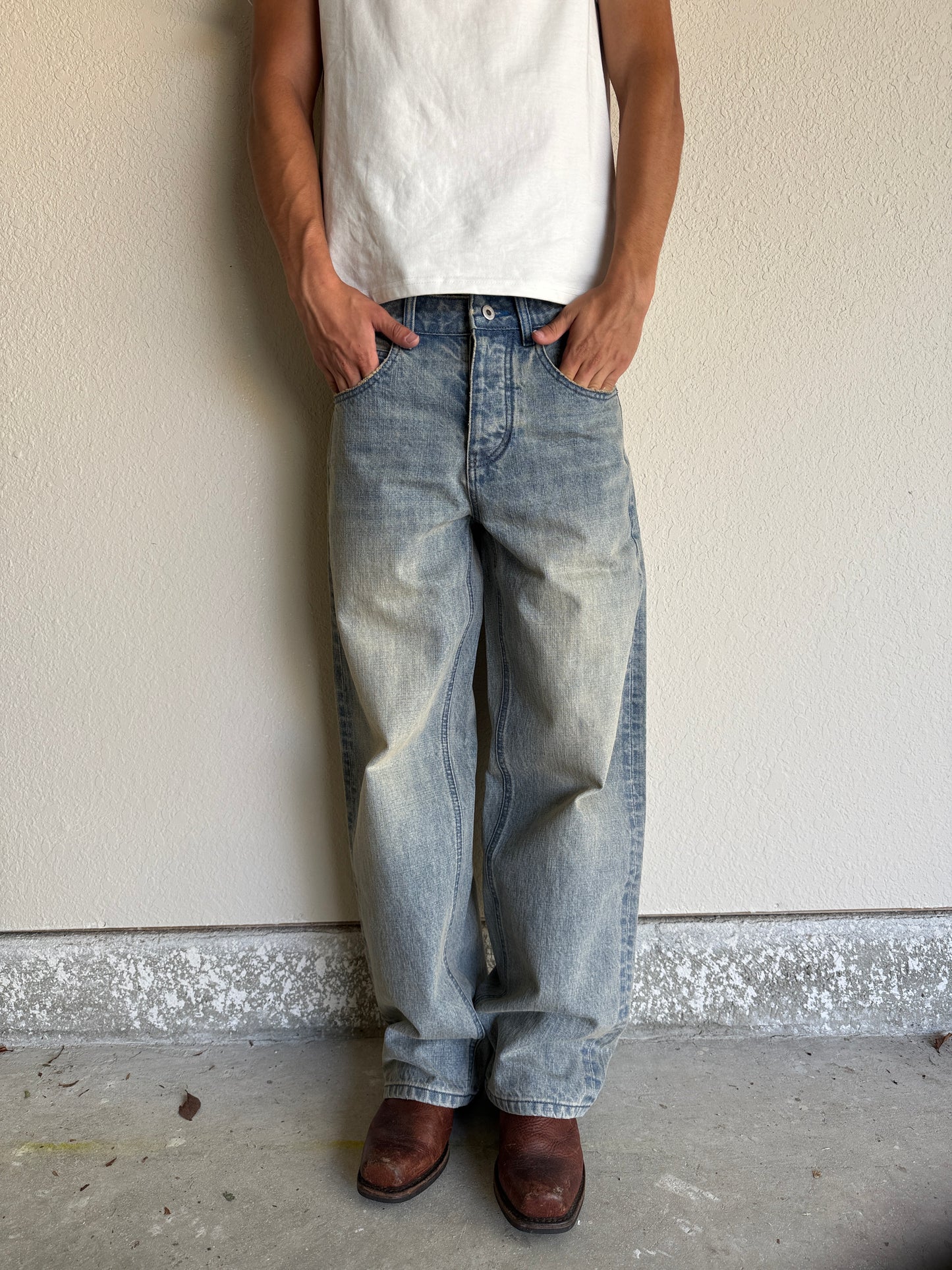 Washed Blue Selvedge Denim