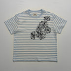 Light Blue Striped Mag Tee