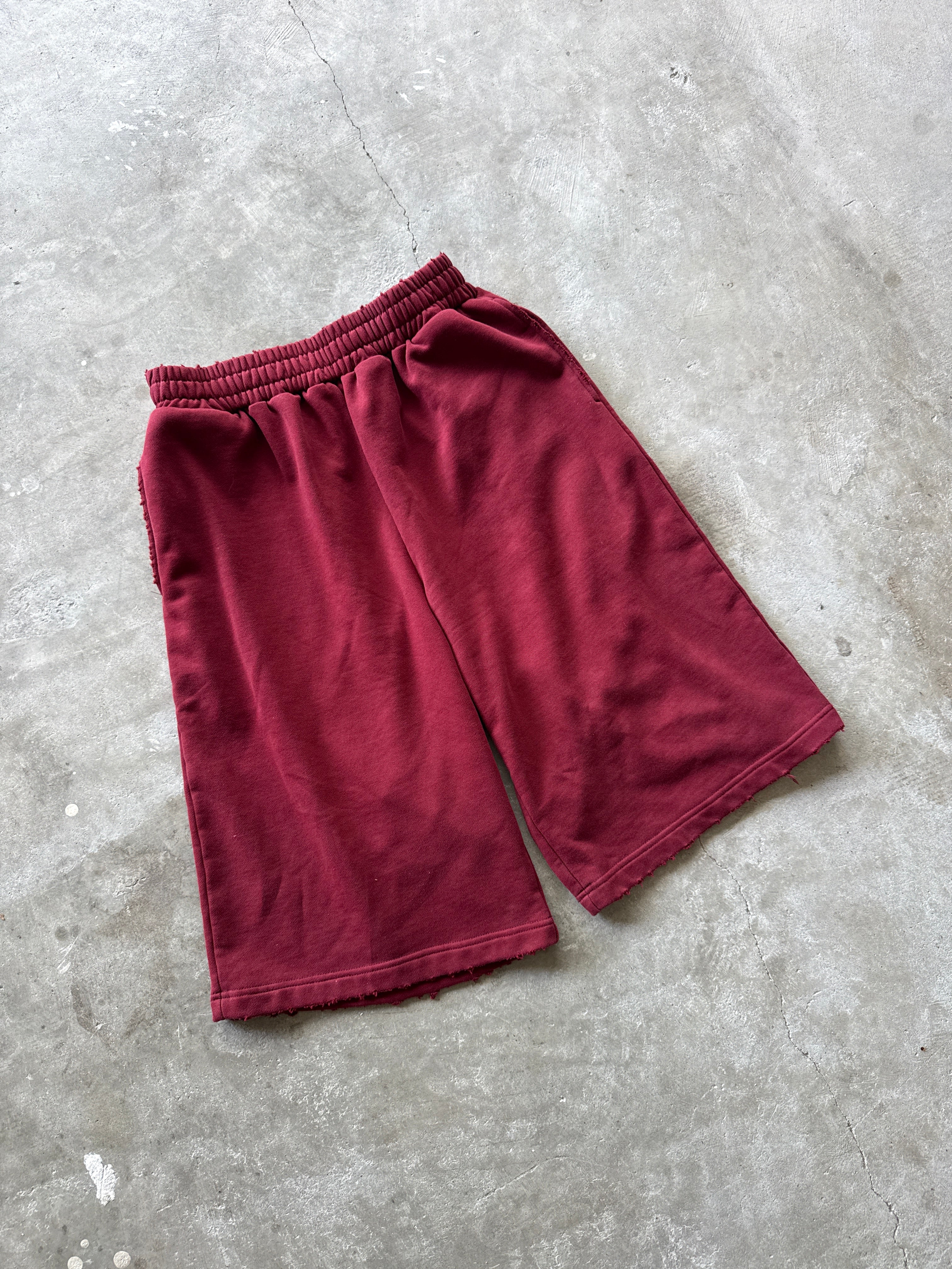 Faded Red 3/4 Shorts