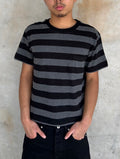 Black Grey Striped Tee