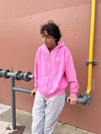 Distressed Pink Zipup
