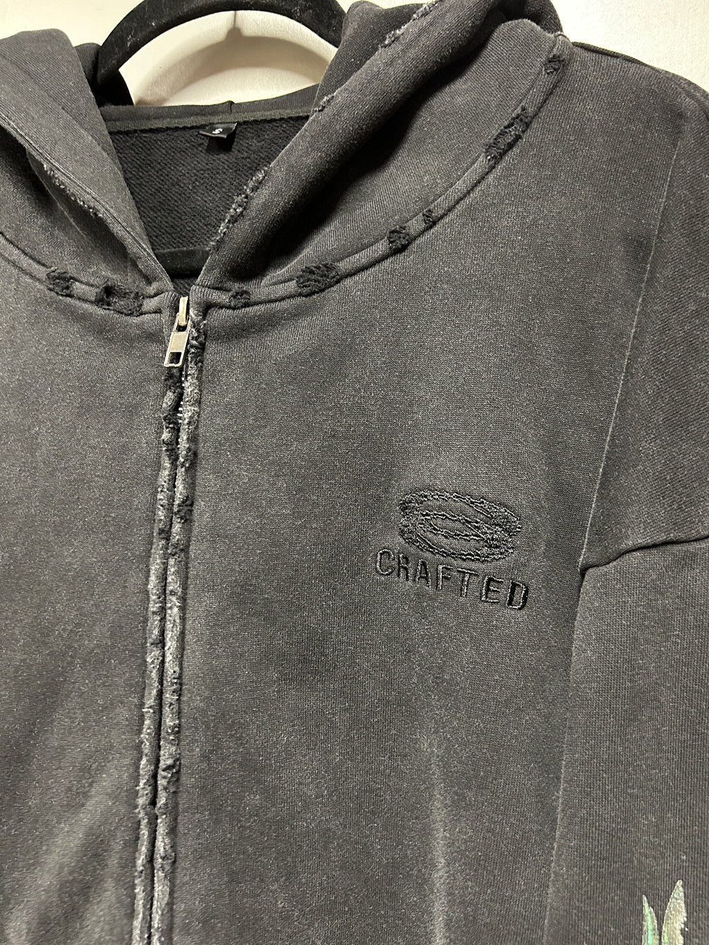 Distressed All-Over Logo Zipup