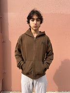 Distressed Brown Zipup