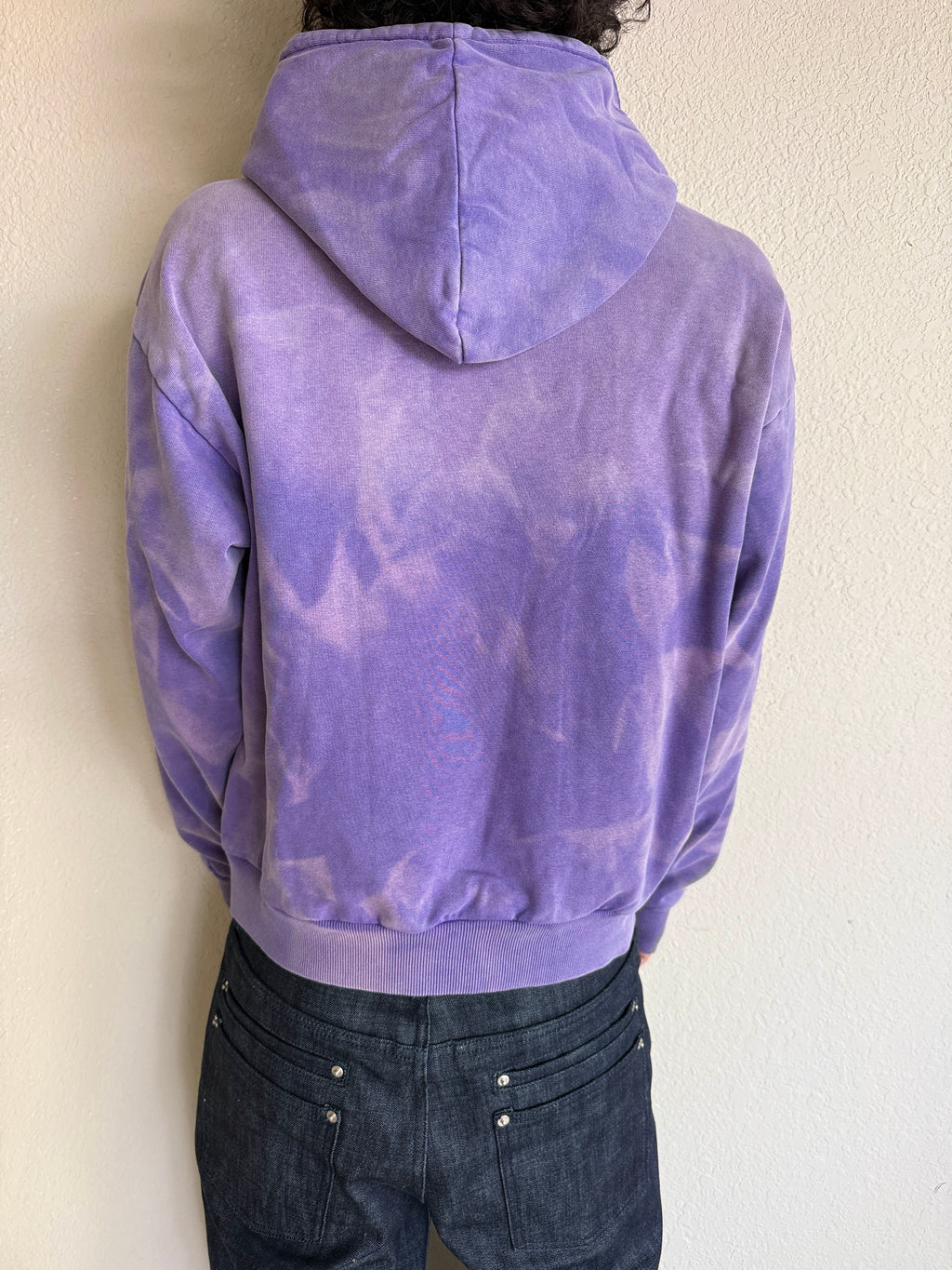 Non-Distressed Purple Sunfaded Hoodie