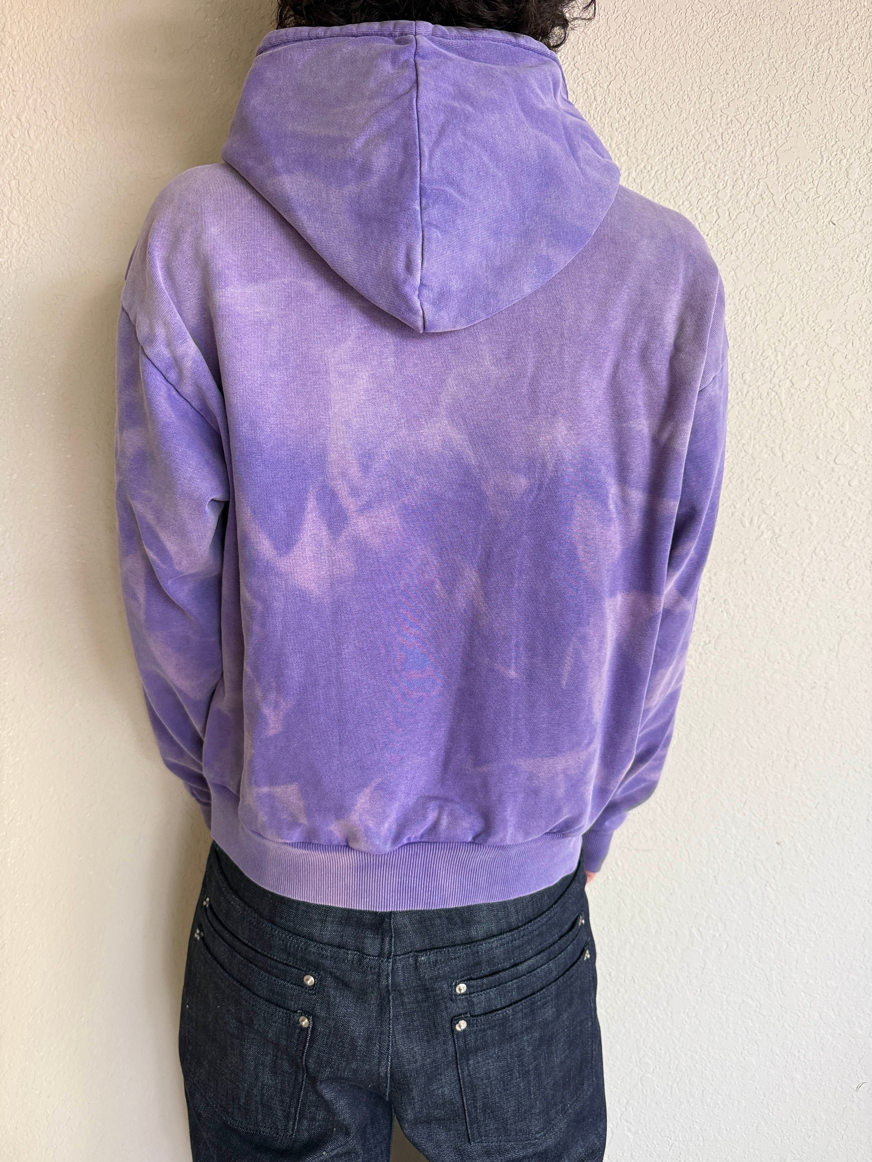 Non-Distressed Purple Sunfaded Hoodie