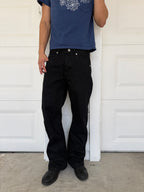 Jet Black Selvedge Bootcut Denim