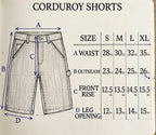 Black Baggy Corduroy Shorts