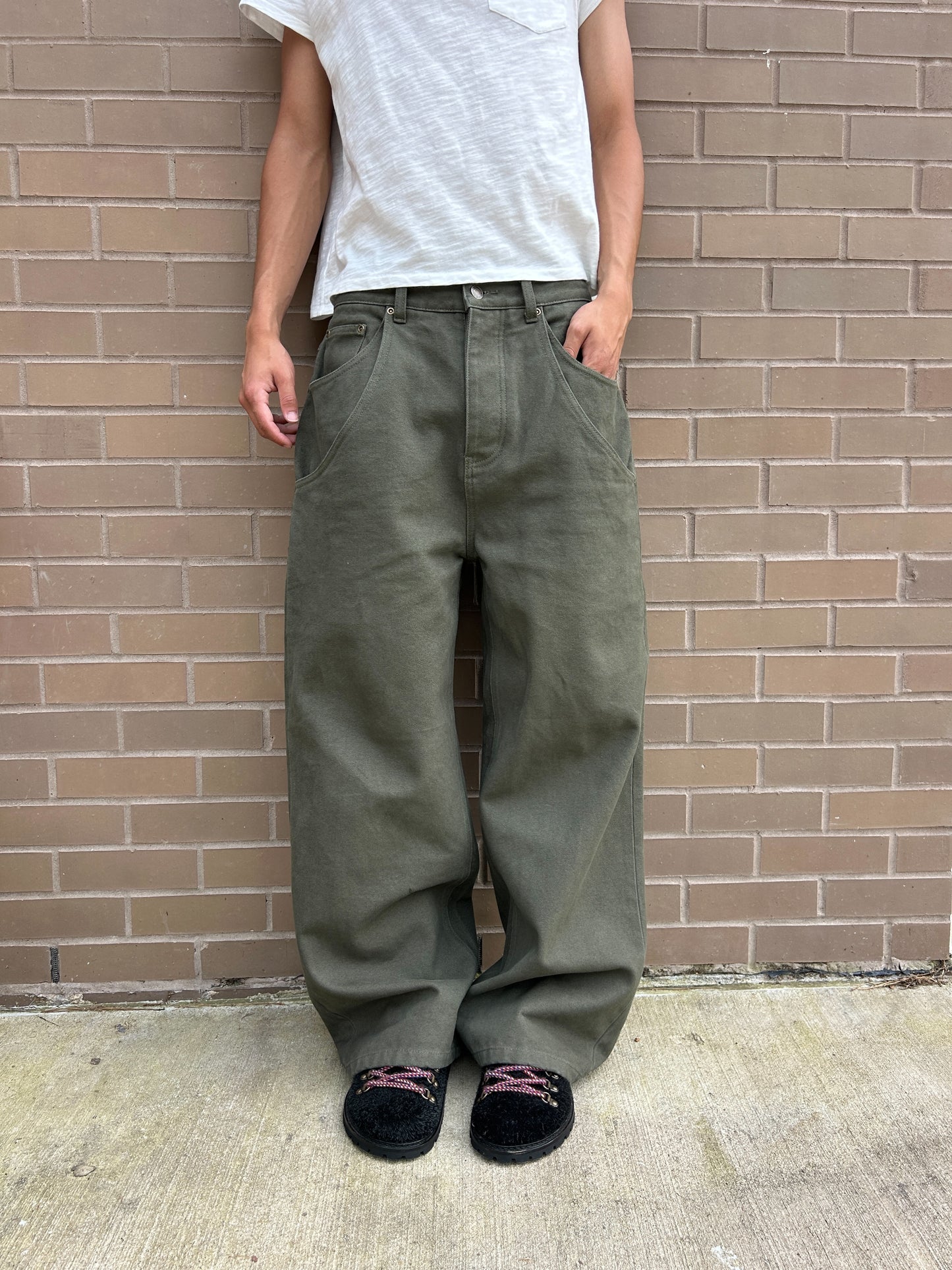 Military Green Canvas Pant V2