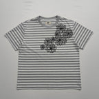 Grey Striped Lotus Tee