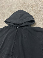 Distressed Washed Black Zipup