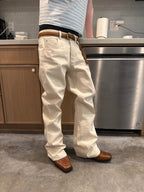 Raw Cream Selvedge Bootcut Denim