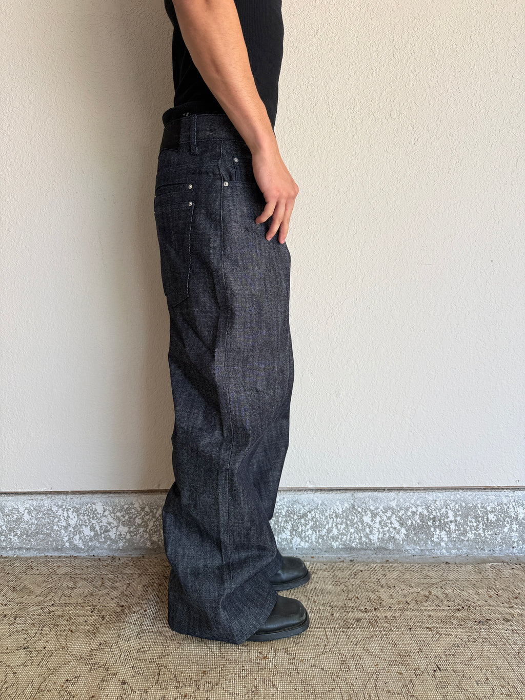 Slubbed Indigo Loose Fit Selvedge  Denim
