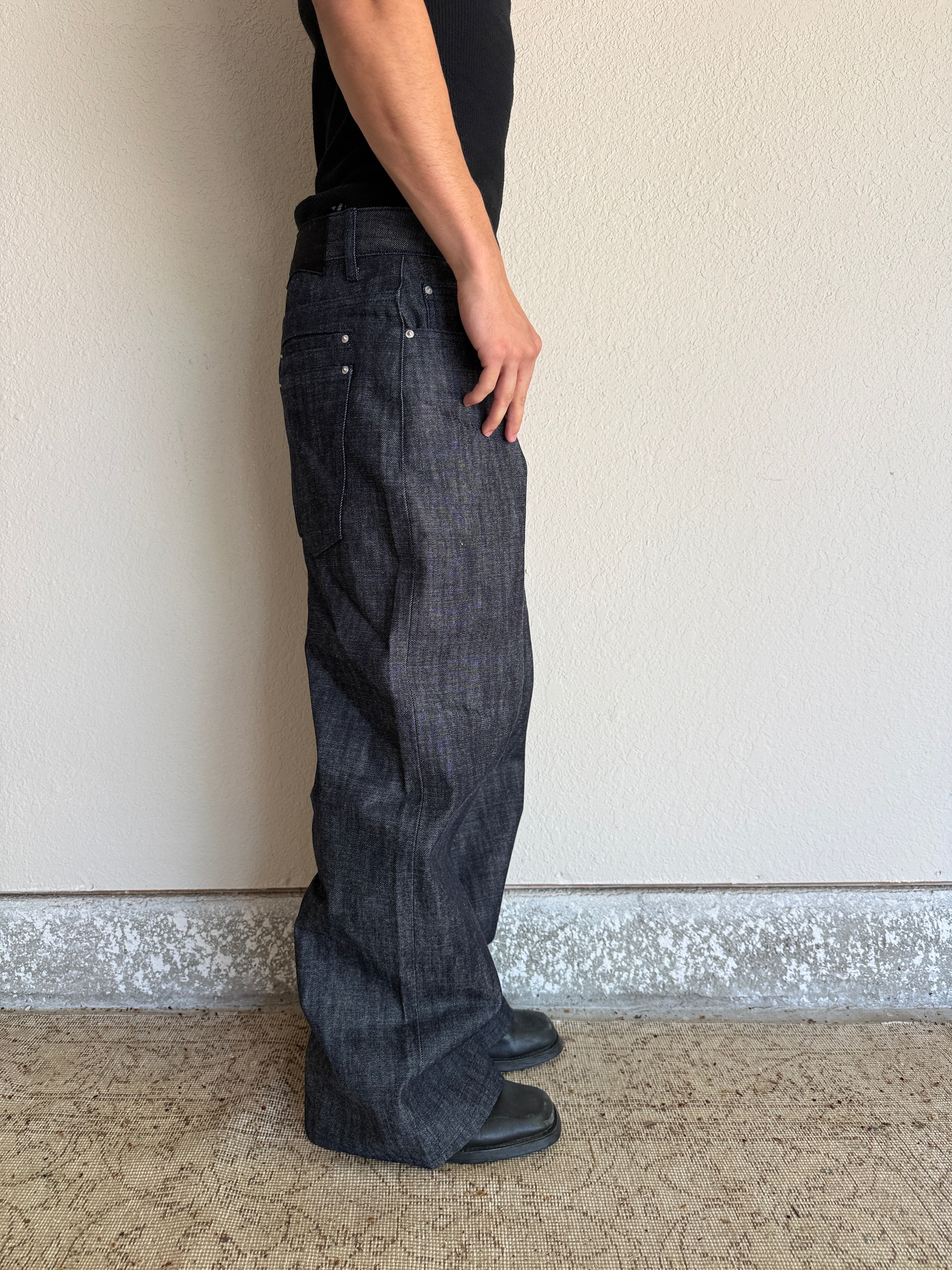Slubbed Indigo Loose Fit Selvedge  Denim