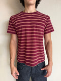 Dark Red Striped Tee