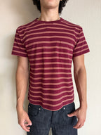 Dark Red Striped Tee