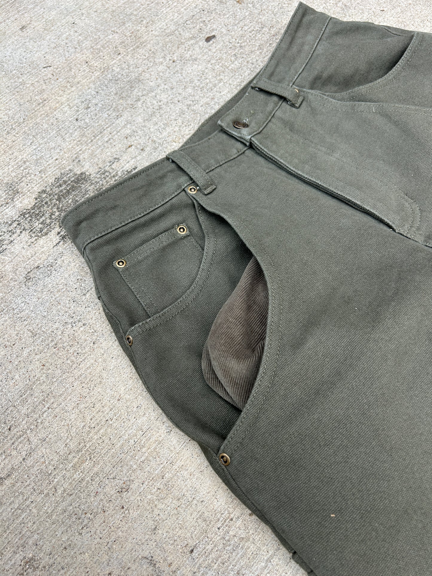 Military Green Canvas Pant V2