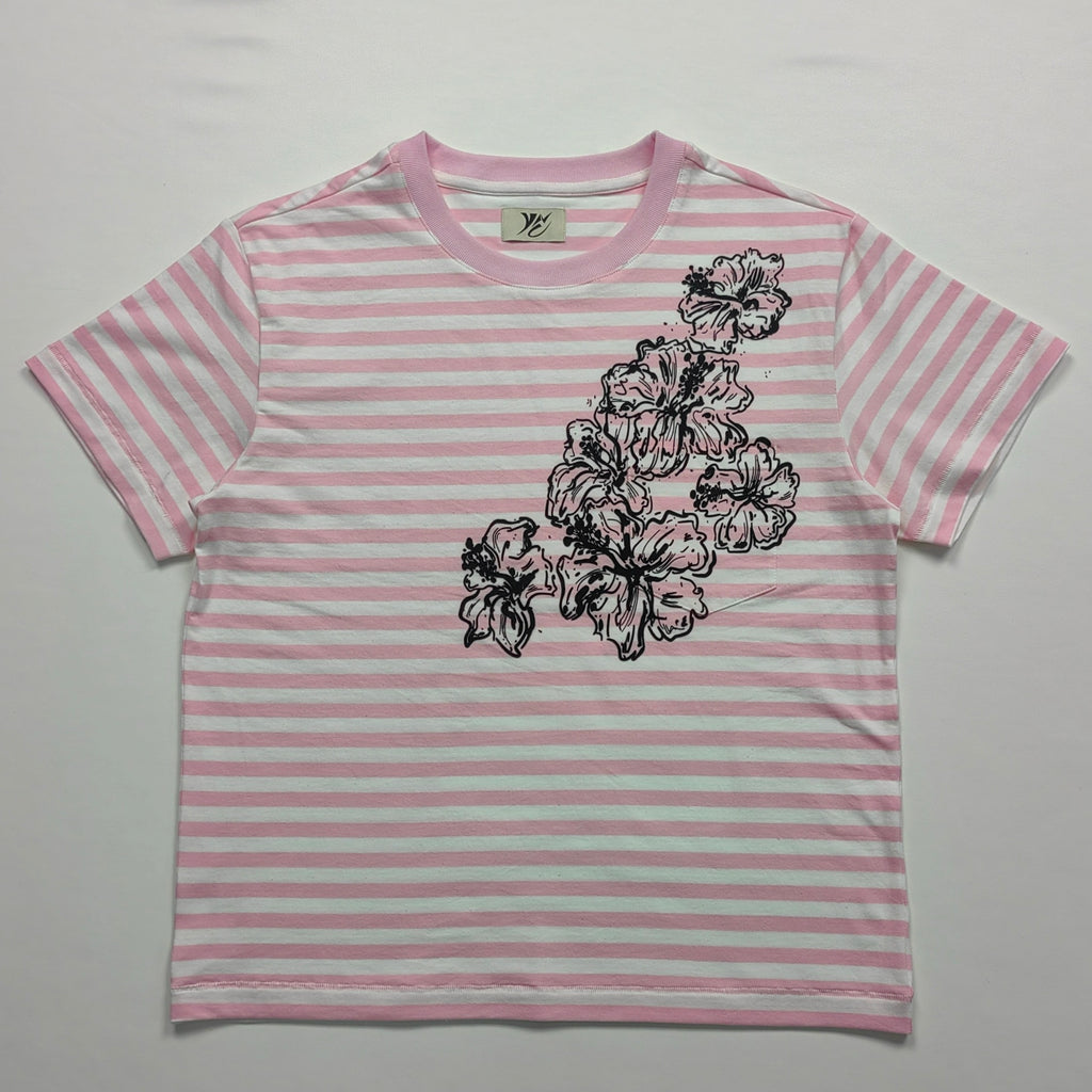 Pink Striped Mag Tee