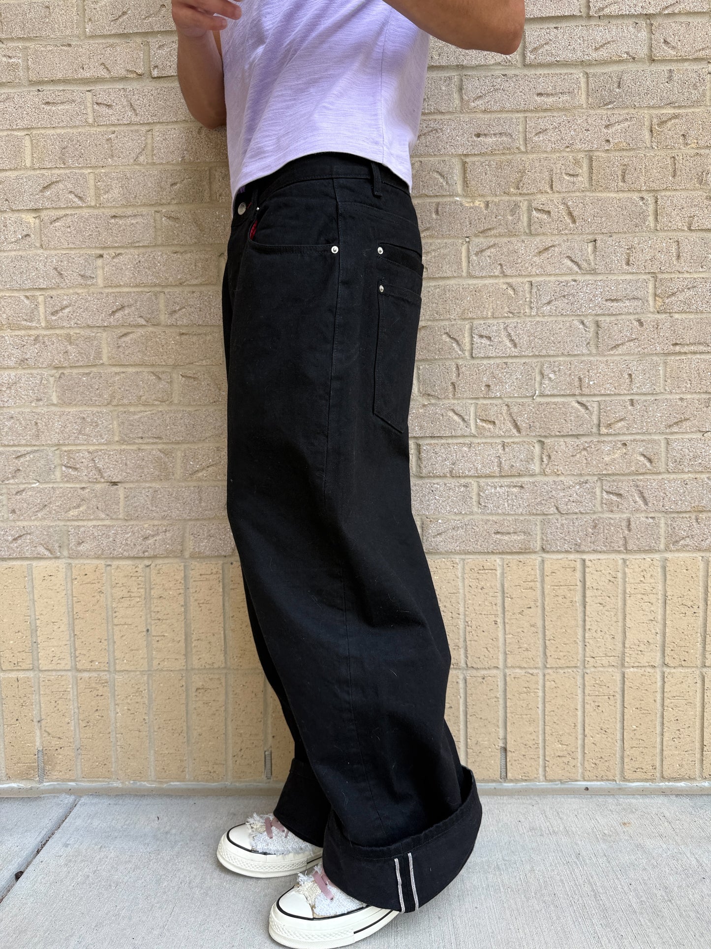 Jet Black Selvedge Denim V2