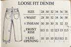 Charcoal Loose Fit Selvedge Denim