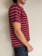 Dark Red Striped Tee