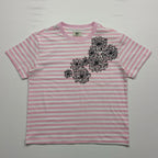 Pink Striped Lotus Tee